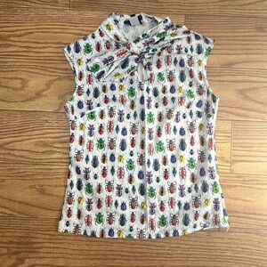 Retrolicious bug bow tie top